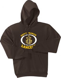 Adult Pullover Hooded Sweatshirt, Dark Chocolate Brown